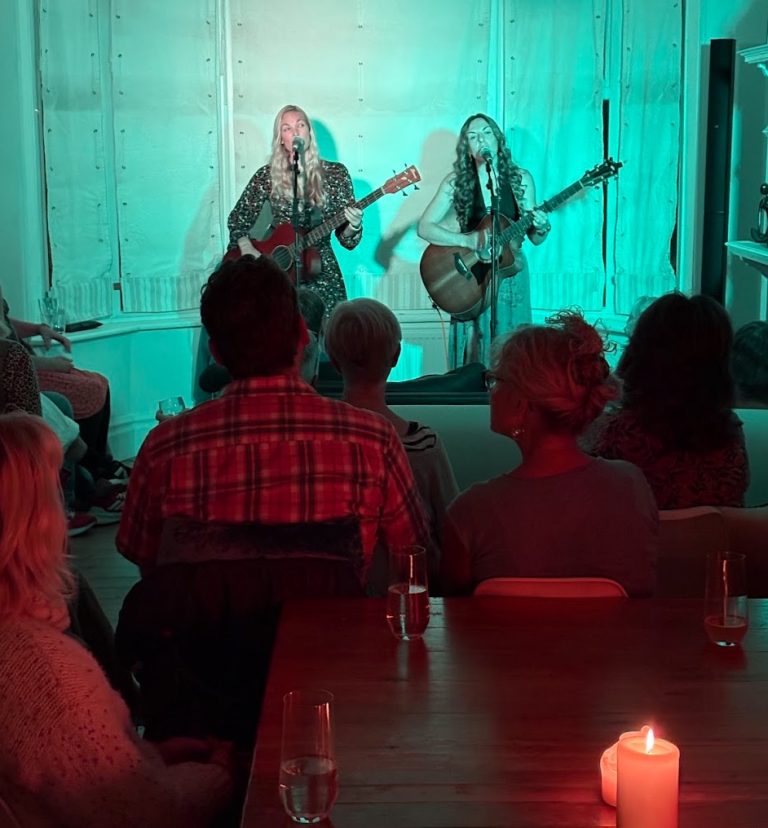 True Foxes singing at Hove House Concerts